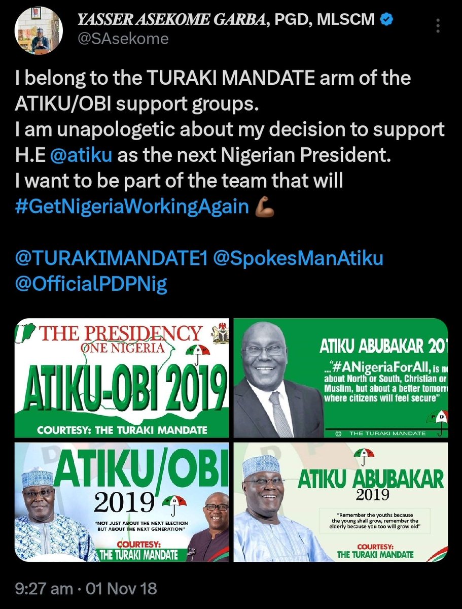 SAsekome's tweet photo. #TBT2018

If no be for God, Tinubu, and APC, my life for don spoil finish😭 https://t.co/O7Xk6edL28