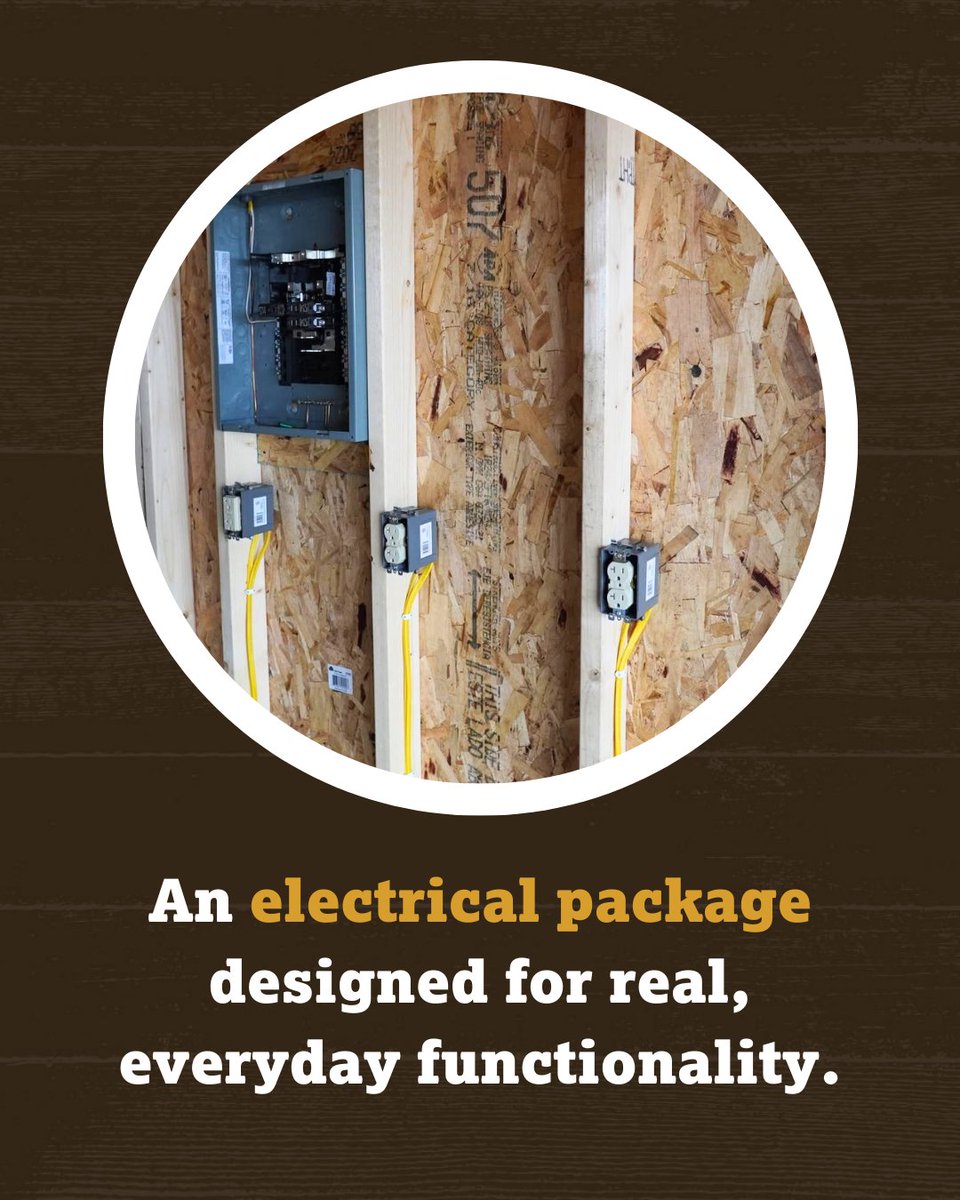 Every great workspace needs power.

With our Electrical Package, you get built-in lighting, outlets, and expert installation to turn your shed into a space you can actually use.

🔗 na2.hubs.ly/H02KRqk0