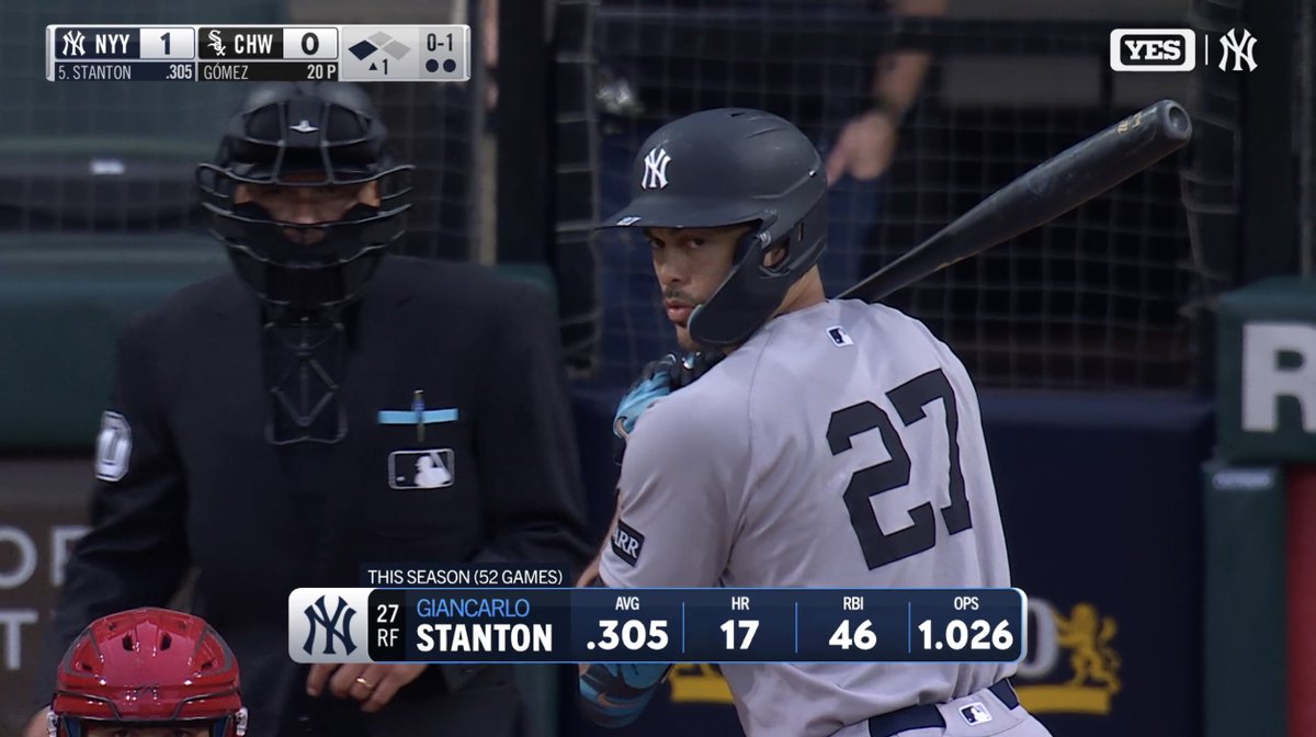 MaxMannis's tweet image. Remember when 36 year old Giancarlo Stanton was hitting .300 with a 1.000 OPS into late August