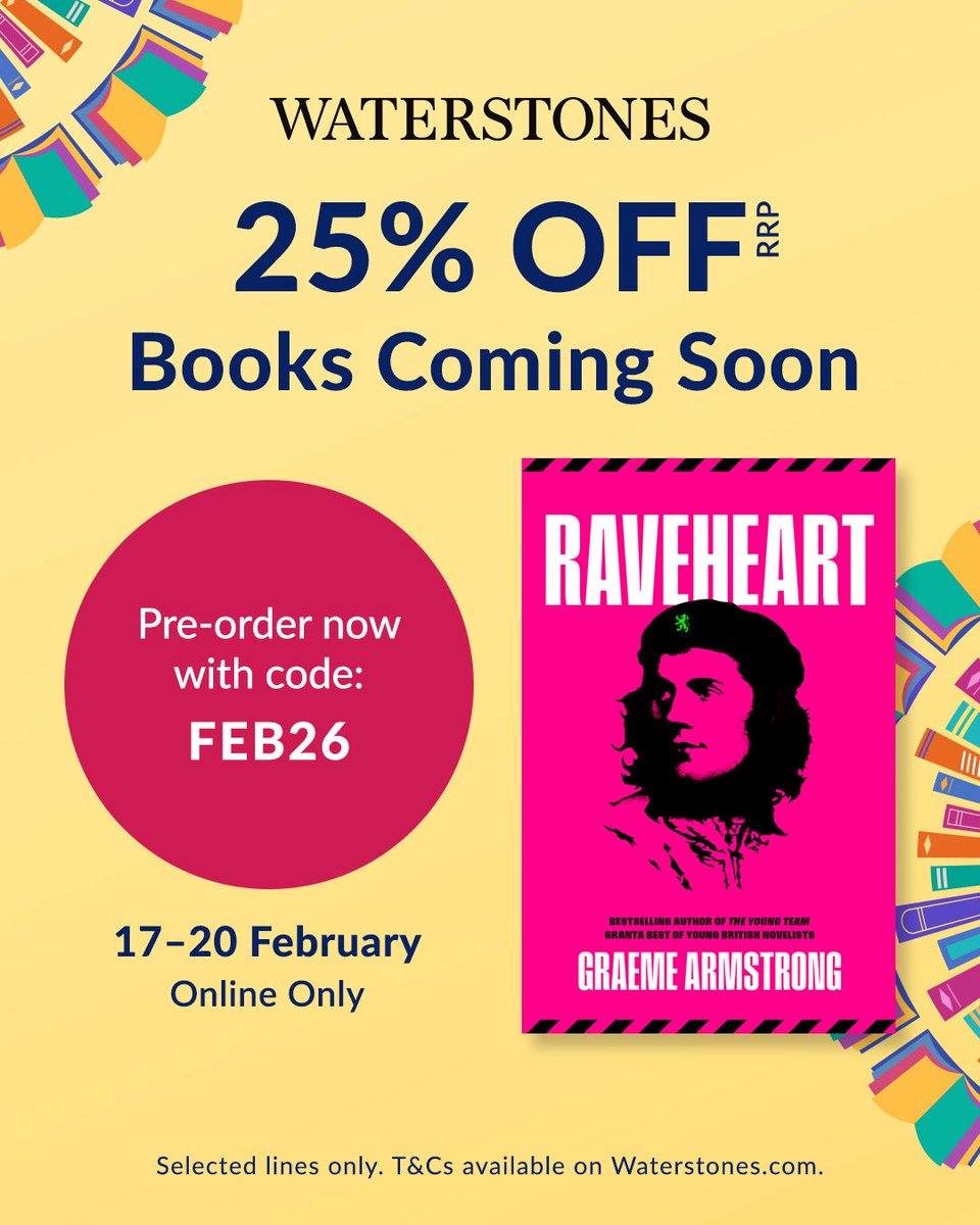 G_Armstrong21's tweet photo. ⚠️@Waterstones online only 17-20th Feb!⚠️

#Raveheart
#GraemeArmstrong https://t.co/D9kNrwiCIT