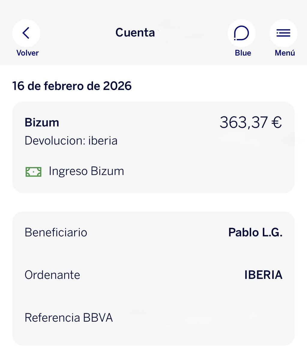 plako69's tweet photo. Muchas veces se critica a @iberia por sus errores y hoy escribo esto para agradecer de corazón a quien haya tratado mi reclamación, en 7 días devolución íntegra de mi vuelo cancelado. Eskerrik asko. https://t.co/WXD9vZ7CQW