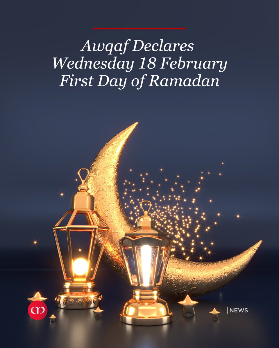 MarhabaQatar's tweet photo. The Ministry of Endowments and Islamic Affairs has announced that 18 February 2026 will be the first day of Ramadan for the year 1447 AH / 2026 CE in Qatar.
READ MORE ▶ https://t.co/6VQ5LRQwuQ
#MarhabaQatar #Qatar #Doha #Awqaf #Ramadan2026 #QatarNews https://t.co/72GzRMM2Zv