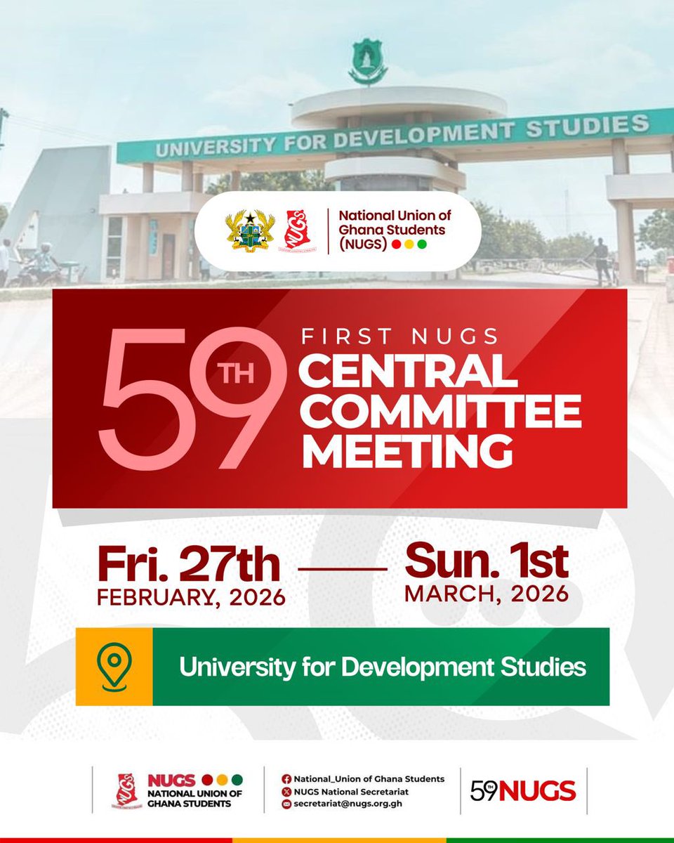 At UDS for the 59th NUGS Central Committee Meeting.

Strategic discussions. National student welfare. Responsible leadership.

#NUGS59thCCM #StudentLeadership #UniMAC