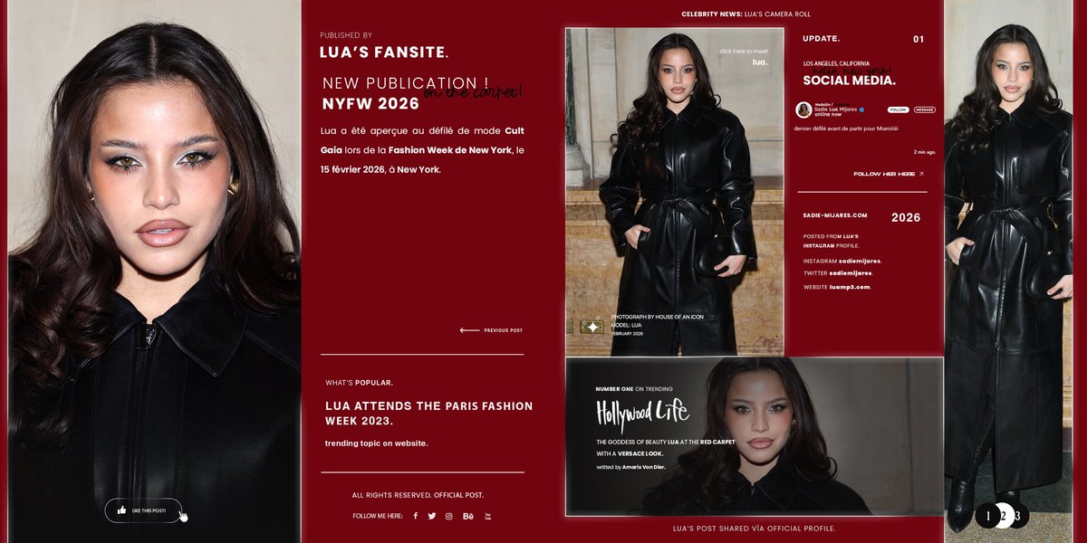 ⠀ ⠀ ⠀ ⠀⠀⠀ ⠀ ⠀ 
  ⠀⠀ 
                       from luaccess's blog - feb. 26
             02.15: Lua at the Cult Gvia fashiøn
             shøw during NYFW in New Yørk.

                   ⠀ ⠀ ⠀ ⠀⠀