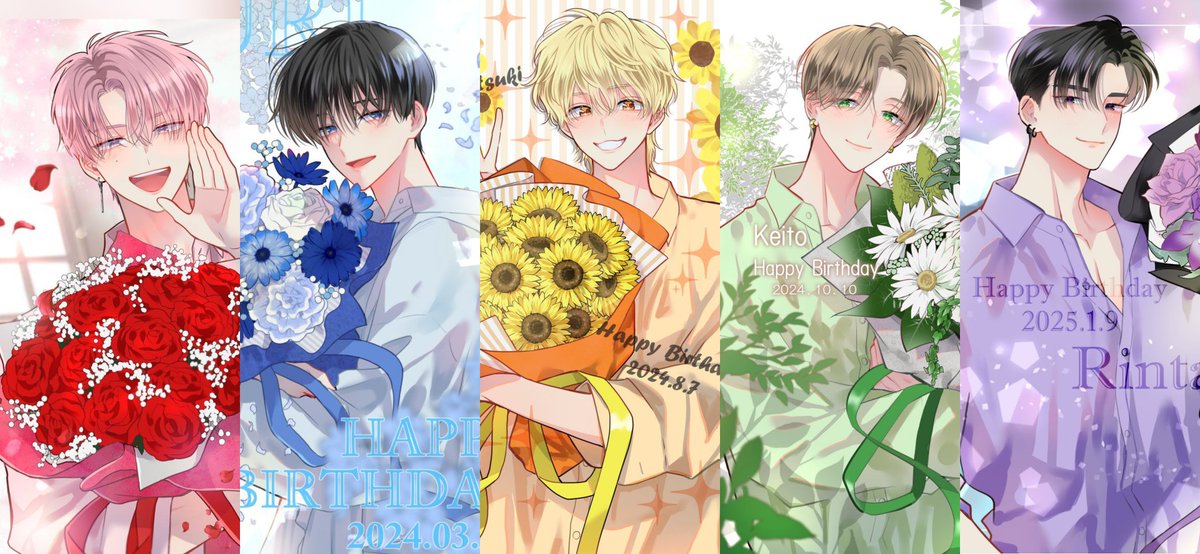 Clips_o3o's tweet photo. 페이스 생일 일러 모아보니 더 예쁘다... https://t.co/M54fsSqVxu
