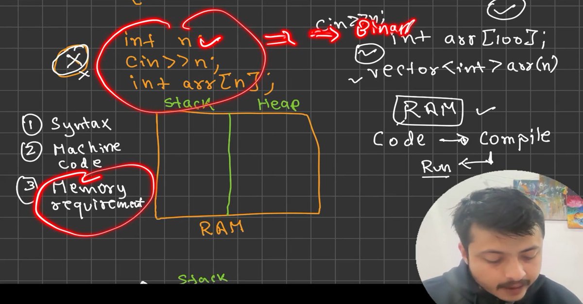MohitKu79586866's tweet image. #Day45  Strike DSA + GenAI by @rohit_negi9
Today's Learning:
• Stack: Automatic, fast, scope-based (LIFO)
• Heap: Dynamic, flexible, manual control
• new &amp;amp; delete in C++
• Memory leaks &amp;amp; dangling pointers
• Compile-time vs Run-time allocation
#DSA #CPP #Pointers #HeapVsStack