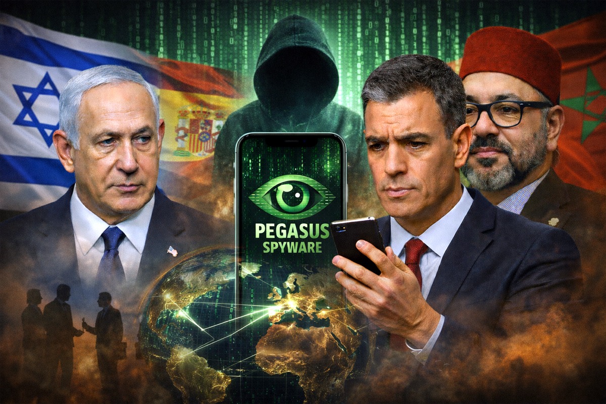 icembrero's tweet image. El artífice marroquí del espionaje con #Pegasus, su cómplice israelí y la víctima española. Imágen creada con IA por la revista 'Aurora' de #Israel. @sanchezcastejon @desdelamoncloa @netanyahu @IsraeliPM #Marruecos @NSOgroup__  aurora-israel.co.il/espana-marruec…