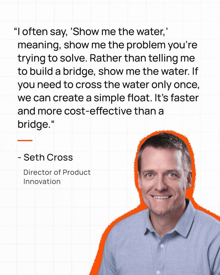 kickrdesign's tweet photo. You never start with the bridge. Always start with the water. 
Read more from Seth Cross's detailed interview: https://t.co/Sh1oXVmqFU 

#ProductInnovation #ProductDevelopmentCompany #MechanicalEngineeringCompanies https://t.co/pG71EZzHL7