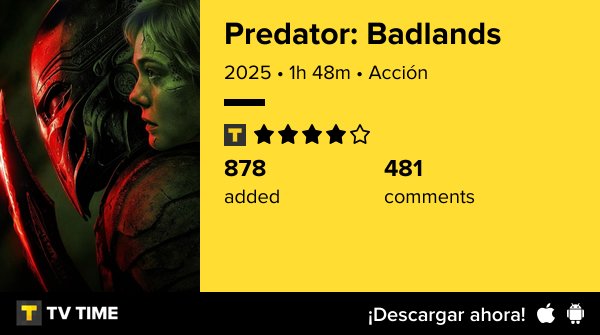 #PredatorBadlands se aleja del despiadado cazador que conocemos y lo convierte casi en un peluche con aliados y sed de venganza. Pierde parte de su esencia, pero se deja ver si olvidas las anteriores entregas. 6'5/10 #cine