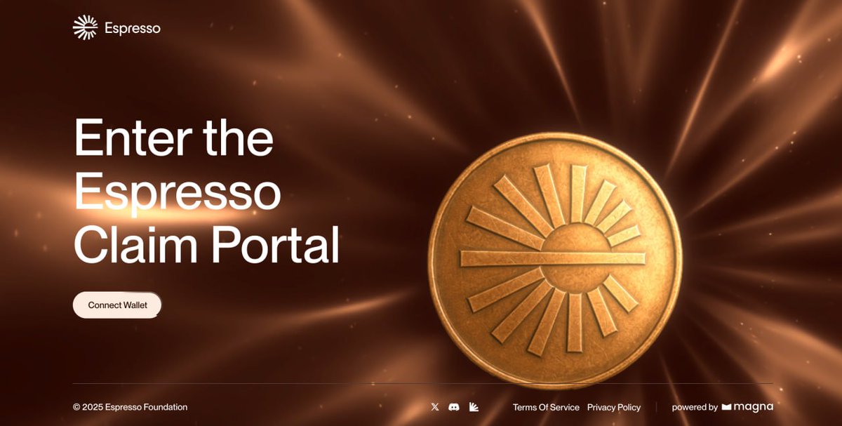 Espresso airdrop claim portal is live!
Claim your $ESP now:
✅ espresso.foundation-esp.claims
#ESP ➡️ Liquidity for All