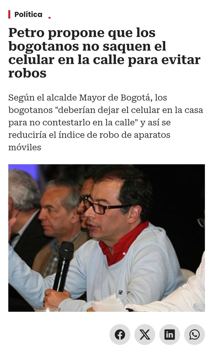 Qué esperaban de <a href="/petrogustavo/">Gustavo Petro</a> en sus declaraciones sobre la muerte del niño #KevinAcosta.
Su coherencia es total, como cuando era alcalde esta era su política de seguridad.