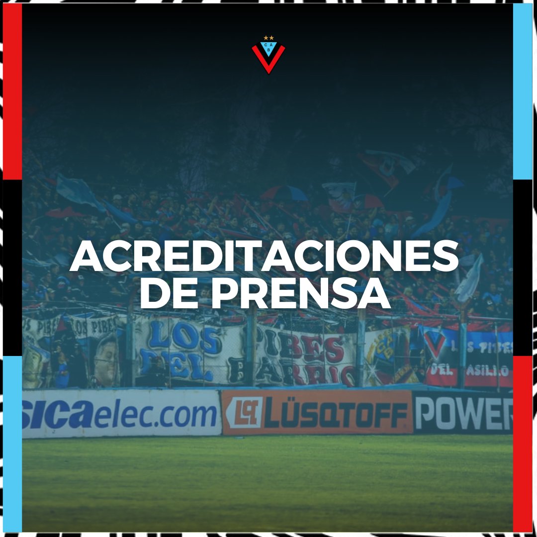 Se encuentra abierto el proceso de acreditación a medios de comunicación para el encuentro 🆚 <a href="/DepArmenio/">Deportivo Armenio</a> del 22/2

Deberán enviar un correo con los datos del medio y el periodista a acreditar a acreditaciones.cab@gmail.com con fecha límite viernes 20/2 hasta las 20hs

💙🖤❤️