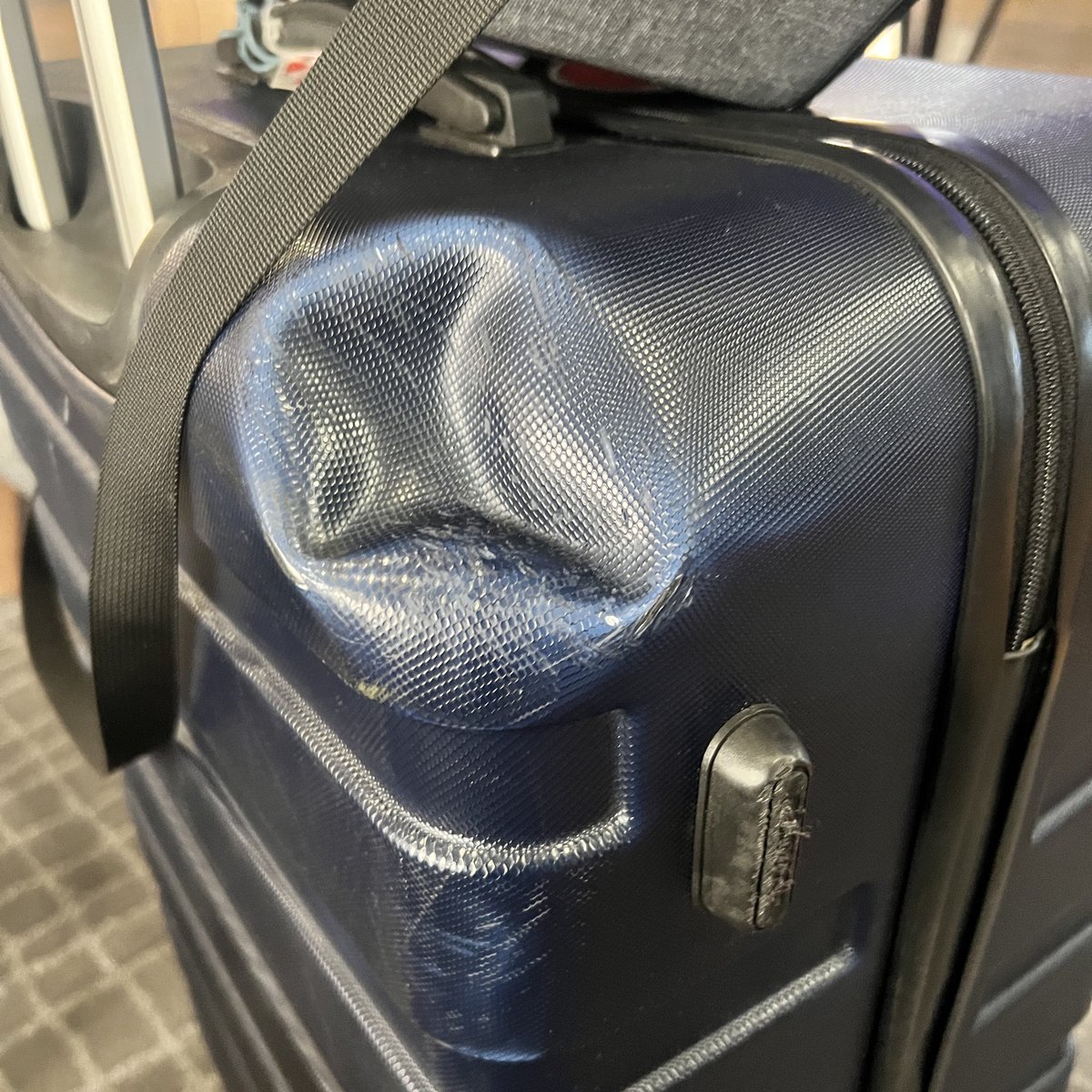 DirectorCates's tweet photo. @SouthwestAir 
How do I file a file in my luggage? Y’all put it through some trauma on SMF to Nashville 🙁 https://t.co/aEHpghnPfm