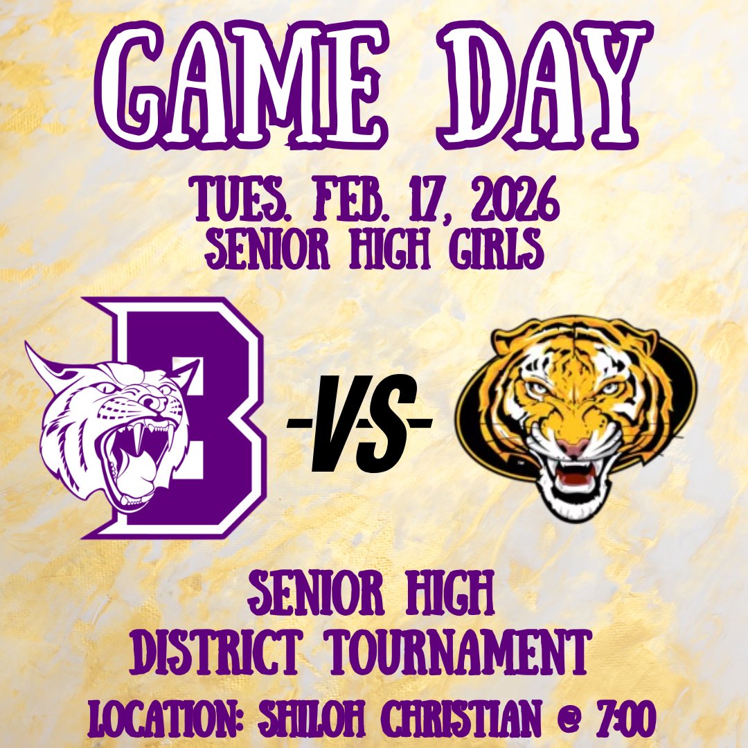 bvbobcatwbb's tweet photo. #BobcatNation it’s GAME DAY!! 
We hope to see everyone tonight at 7 as we take on the Prairie Grove Tigers in the 4A-1 District Tournament! The boys will play immediately after! https://t.co/n6fjepysU5