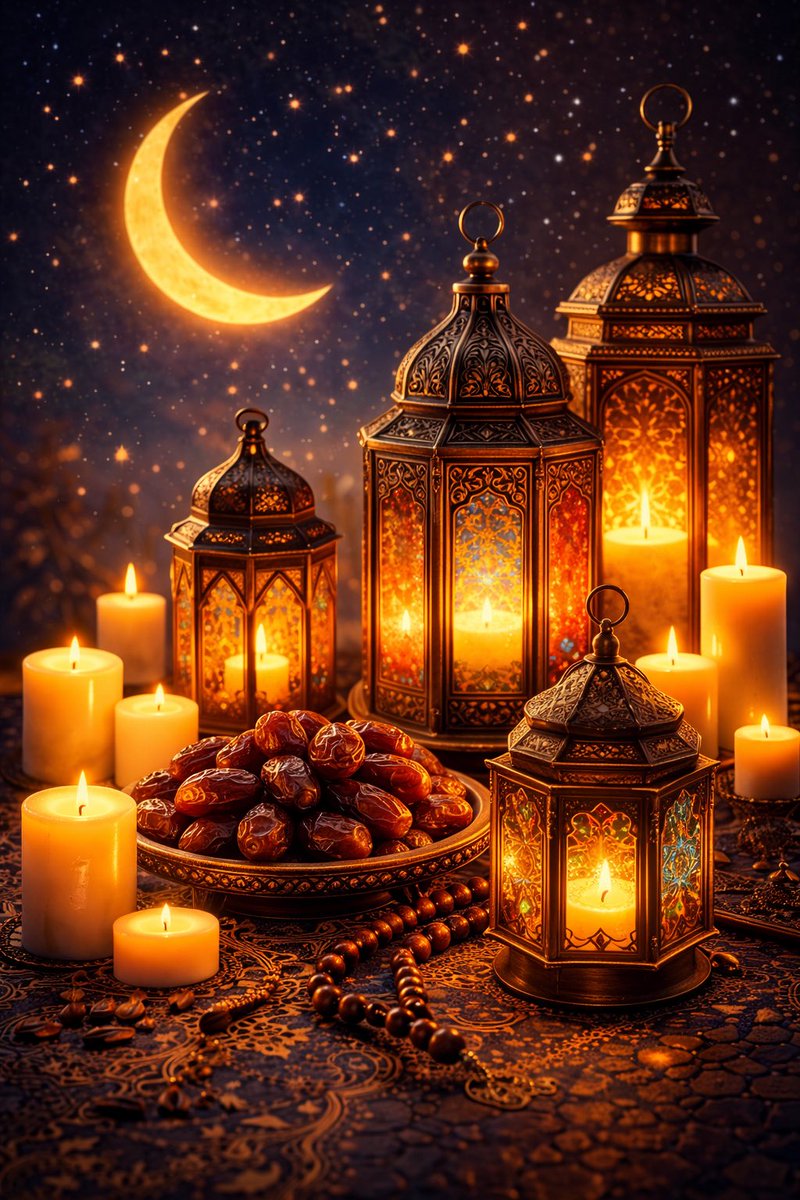 ✨ مبارك عليكم الشهر ✨
 وُكَلَ عَ ـآمِـ وُآنٌتُمِـ بّـخٌ ـيّرَ

#رمضان_كريم 🌙