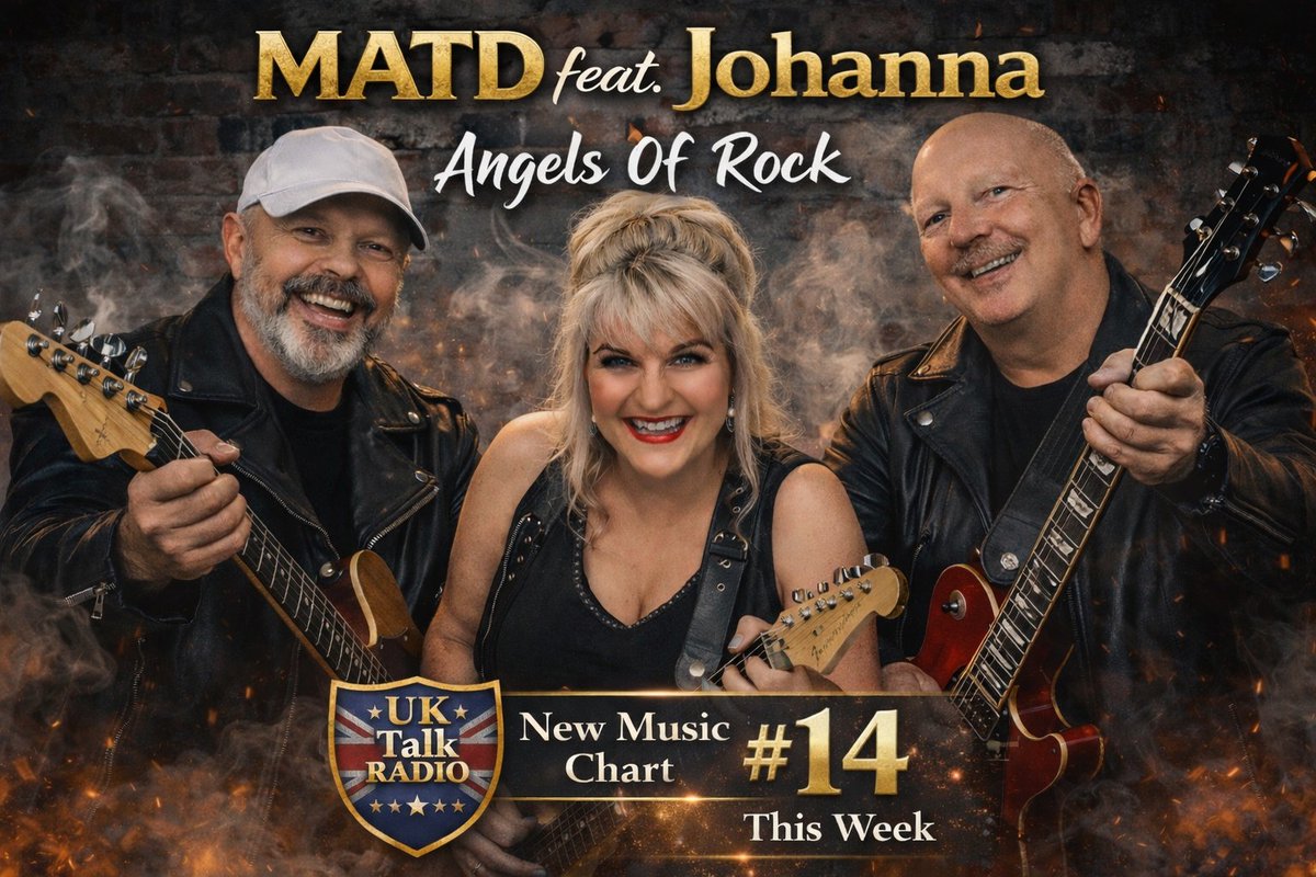 Marcostwiittaa's tweet photo. News
MATD feat. Johanna – Angels Of Rock is now #14 on the UK Talk Radio New Music Chart
Top 10 next — but we need YOUR vote! Head to UK Talk Radio and support us! @uktalkradioshow
https://t.co/sQqjFp8HDy
#MATDfeatJohanna #AngelsOfRock #UKTalkRadio #Top14 #RoadToTop10 #RockMusic https://t.co/rWeSMQScMF