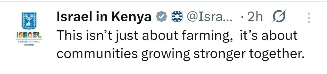 Hello <a href="/IsraelinKenya/">Israel in Kenya</a> 

Take 100 Kenyan teenagers and their parents (farmers) to Israel. Build a settlement. Then integrate them with 100 Israelis.

If Israelis don't racially abuse, massacre, bomb and/or mistreat the Kenyans, come back to Kenya and replicate the same plan.