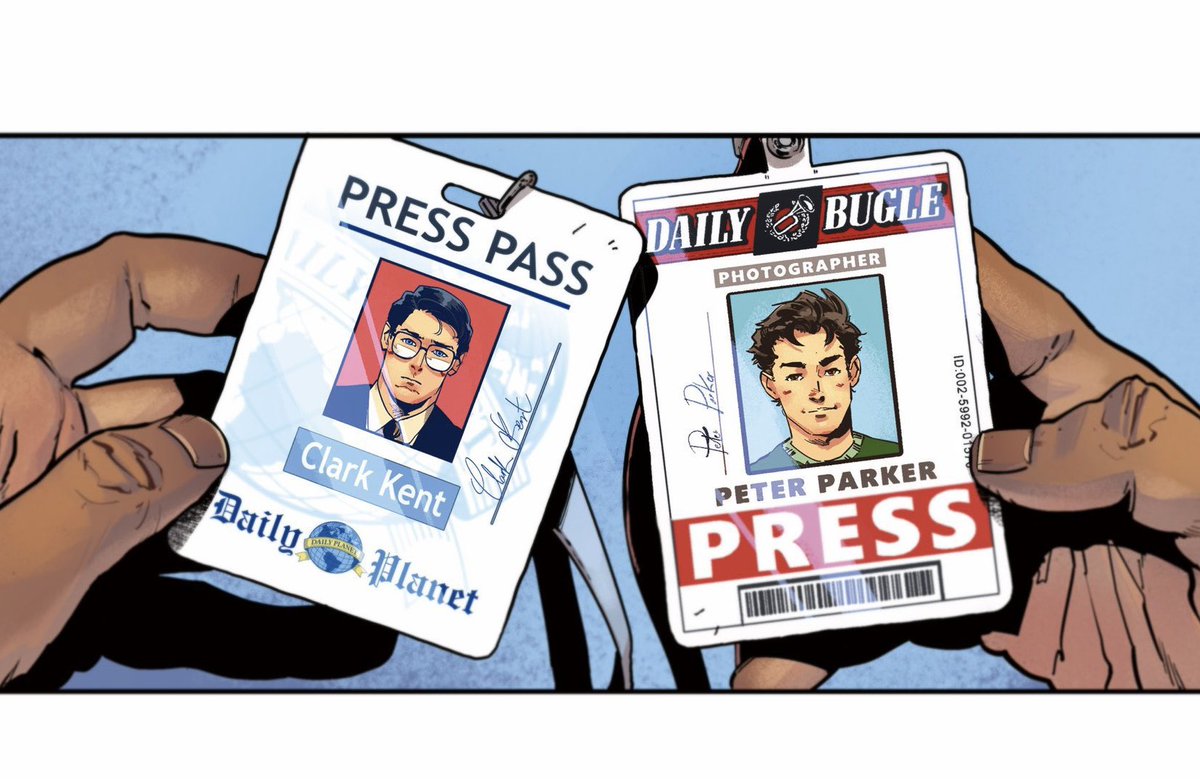 New look at the ‘SUPERMAN/SPIDER-MAN’ crossover comic.

Written by Mark Waid, Art by Jorge Jiménez.