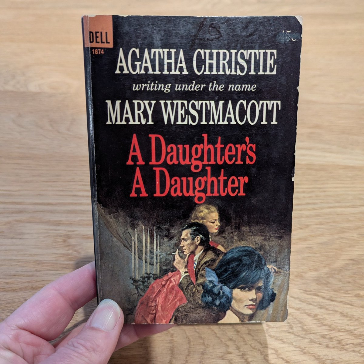 CollectChristie's tweet image. The 1st US printing of "A Daughter's A Daughter" by #agathachristie (#5 of 6 Westmacott novels) - a 1963 Dell pb. Uniquely, the only book she ever adapted from a play she first wrote. #vintagepaperbacks #firstedition