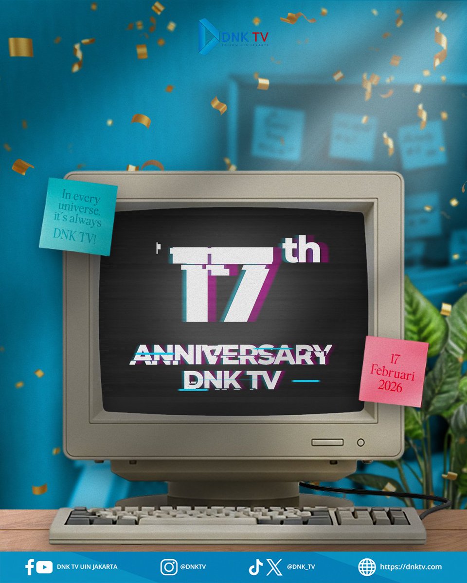 17 tahun perjalanan DNK TV terus tumbuh sebagai media yang adaptif, menghadirkan perspektif, informasi, dan karya kolaboratif yang relevan dengan perkembangan zaman.

🎉✨ Selamat ulang tahun ke-17, DNK TV!

#DNKTV #17TahunDNKTV #MudaKreatifProduktif