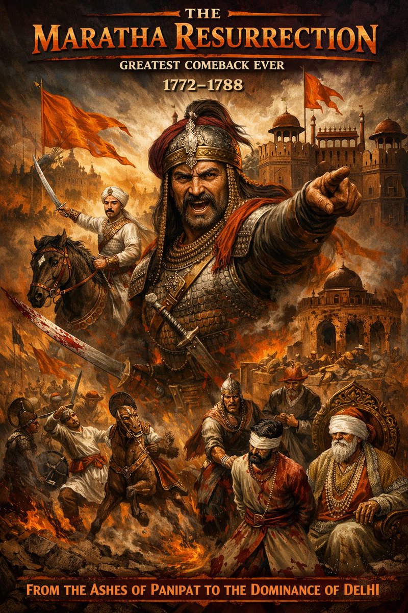 The Greatest Comeback in Human History: The Maratha Resurrection. 🚩

History books love to freeze-frame at 1761. They show you the blood-soaked plains of Panipat, the 70,000 dead, and a shattered Maratha Empire. They tell you it was the "end."

They lied.

While the world was