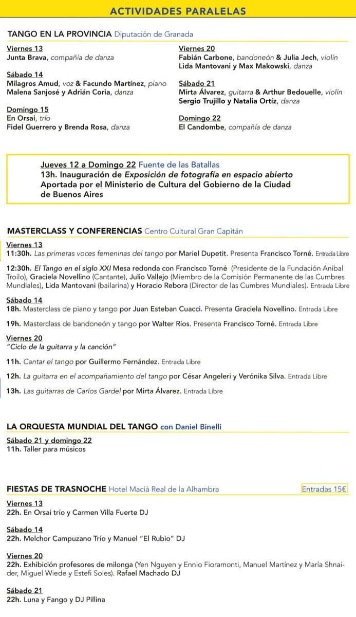 delunayfango's tweet photo. Nuestra participación en la Cumbre Mundial del Tango será el Viernes 20 de Marzo en el Teatro Isabel La Católica y el Sábado 21 en el Hotel Macia de La Alhambra. 

Felices de participar de este encuentro tanguero internacional junto a tantos talentosos artistas de todo el mundo. https://t.co/orIPwk3uqv