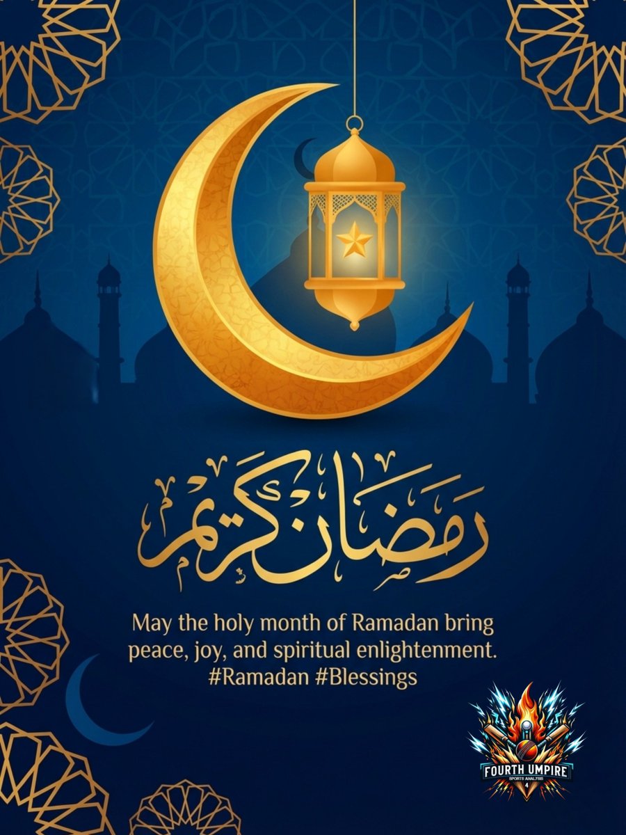 UmpireFourth's tweet photo. 🌙 RAMADAN MUBARAK

A month of mercy, forgiveness, and endless blessings.
May Allah accept our fasts and duas and fill our hearts with peace. 🤍

#Ramadan #RamadanMubarak