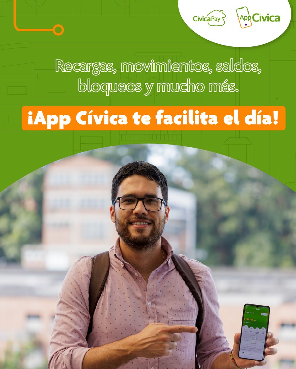 Abre tu App y dale clic al botón “Tu tarjeta Cívica” y gestiona todo lo relacionado con tus viajes desde un solo lugar.💚

Recarga tu Cívica, planea tu día y muévete con la tranquilidad de tener todo listo desde el celular.

📲 Descarga <a href="/TuCivica/">App Cívica</a> y haz que tu día fluya.