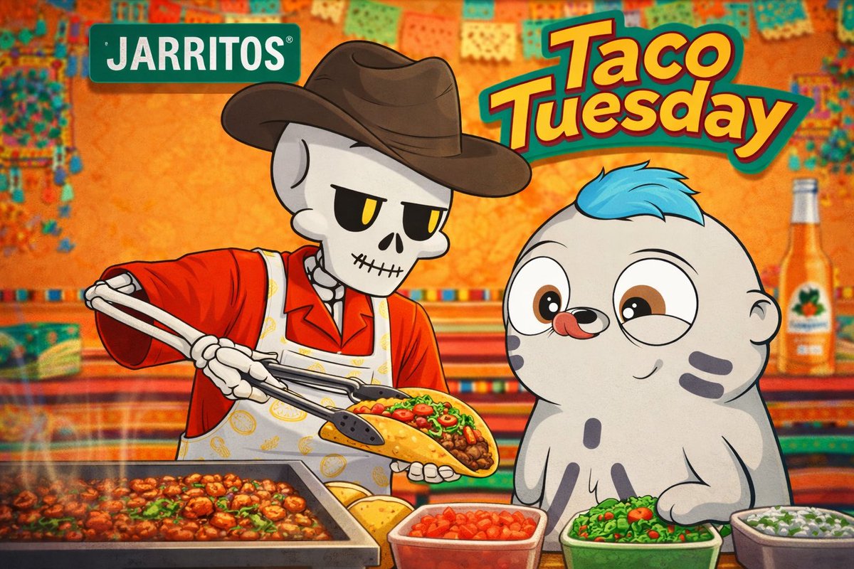 Gmgm! It’s taco Tuesday and my <a href="/FugzOfficial/">Fugz</a> loves his <a href="/Jarritos/">Jarritos</a> and tacos, Chef Bones is whipping it up, and this little fugger can’t wait to devour some tacos and wash it down with a nice cold Jarritos (Guava of course)