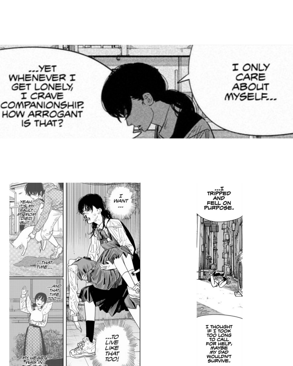 She felt guilty for a basic human need. Acting human and treating it like a sin