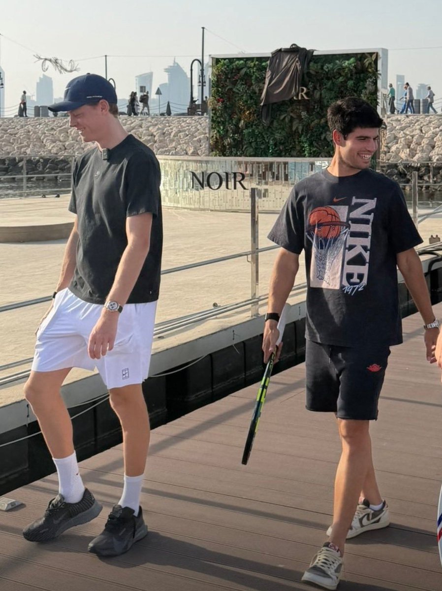 TennisCentel's tweet photo. Carlos Alcaraz and Jannik Sinner reportedly spent Valentine's Day together in Doha.

(via @TMZ_Sports) https://t.co/5BcKDPyJQx