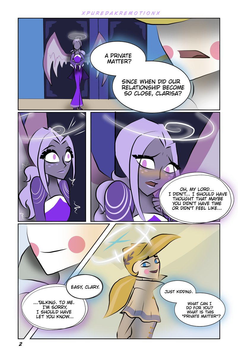 LoveKunoichi's tweet photo. “All words” Page 1 &amp; 2
I'm starting my first comic story! ❤🤩
#hazbinhotel #hazbinhotelcomic #HazbinHotelOC  #HazbinHotelMichael #comic https://t.co/VJtCP8e3Jv
