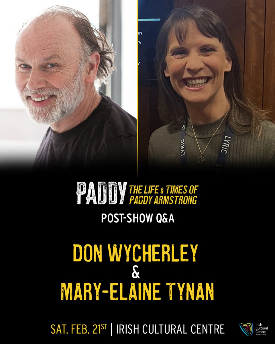 lifetimespaddy's tweet photo. 2 post-show Q&A's in @MyICCLondon this weekend! 😊 🙌
SAT w/ @WycherleyDon & @MaryElaineTynan 🎭
SUN w/ Don Wycherley & @rosfraney 🎭
TIX🎟️👇
https://t.co/mf3GOUOf7b
-
#lifeandtimesofpaddyarmstrong #london #IrishCulturalCentre #paddyarmstrong #GuildfordFour https://t.co/J3O8xU2goX
