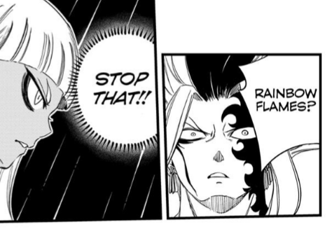 #FairyTail100YearsQuest
#FairyTail
  ناتسو قوي لدرجة انه  يحتاج اثنان لاسقاطه....المهم فاريس من الواضح انه مازال عندها دور لاحقا