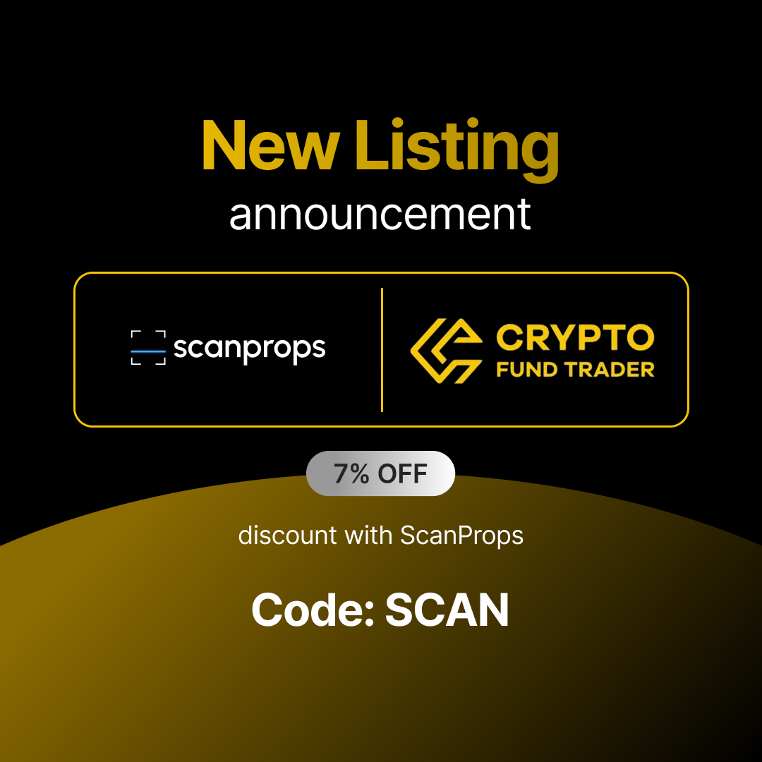 scanprops's tweet image. New Listing: Crypto Fund Trader is now live on ScanProps!🟡

🔹Platforms: MT5, Match-Trader 
🔹Assets: Crypto, Forex, Indices, Commodities,  🔹Challenges: Instant, 1 Phase, 2 Phases &amp;amp; Ascend 🔹Profit Split: 80%

Use code SCAN for 7% OFF on your next challenge.