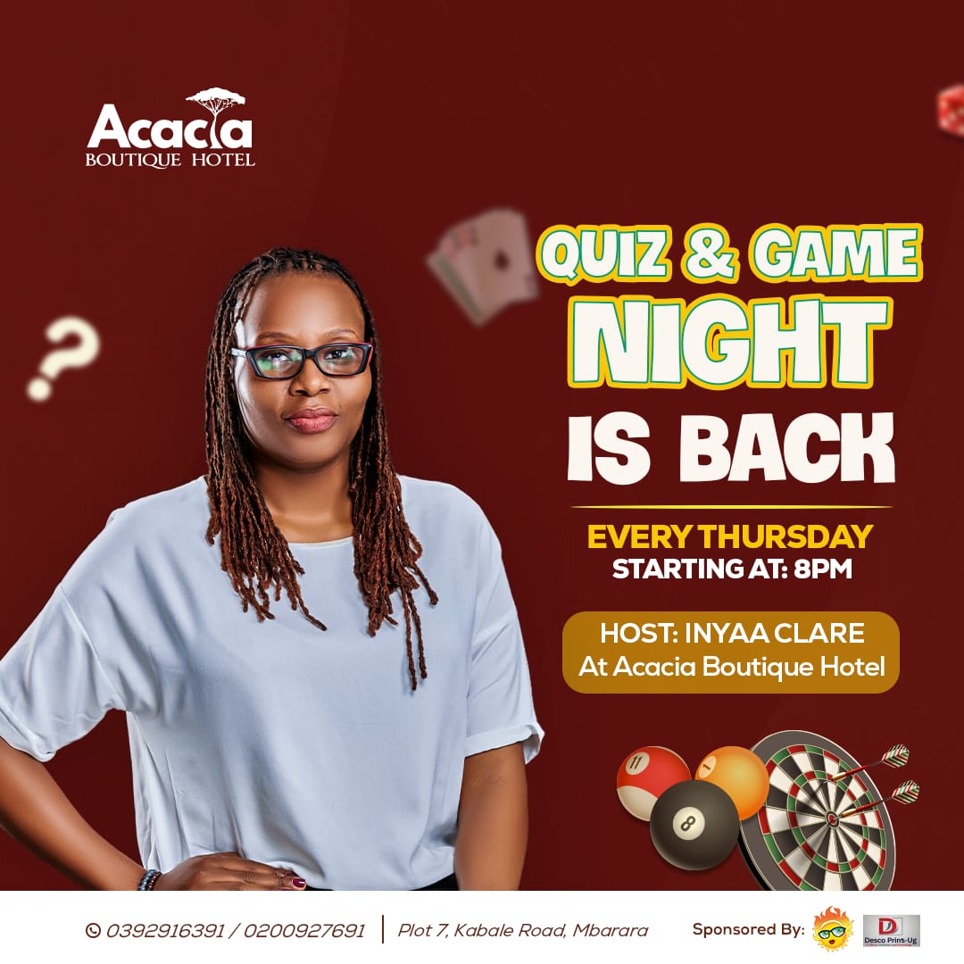 acaciambarara's tweet photo. We are back from the long break and ready to tease your brains once more. 
See you and upper groups this Thursday at 8pm.
#AcaciaQuizAndGameNight https://t.co/BDrB2dMjK4