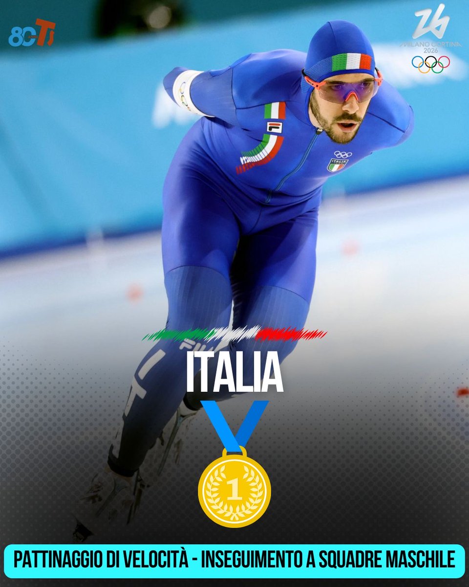 L’Italia conquista un altro oro 🇮🇹🥇

L’Italia conquista la medaglia d’oro anche nel pattinaggio di velocità inseguimento a squadre maschile 🔥

#Tuttosport #Italia