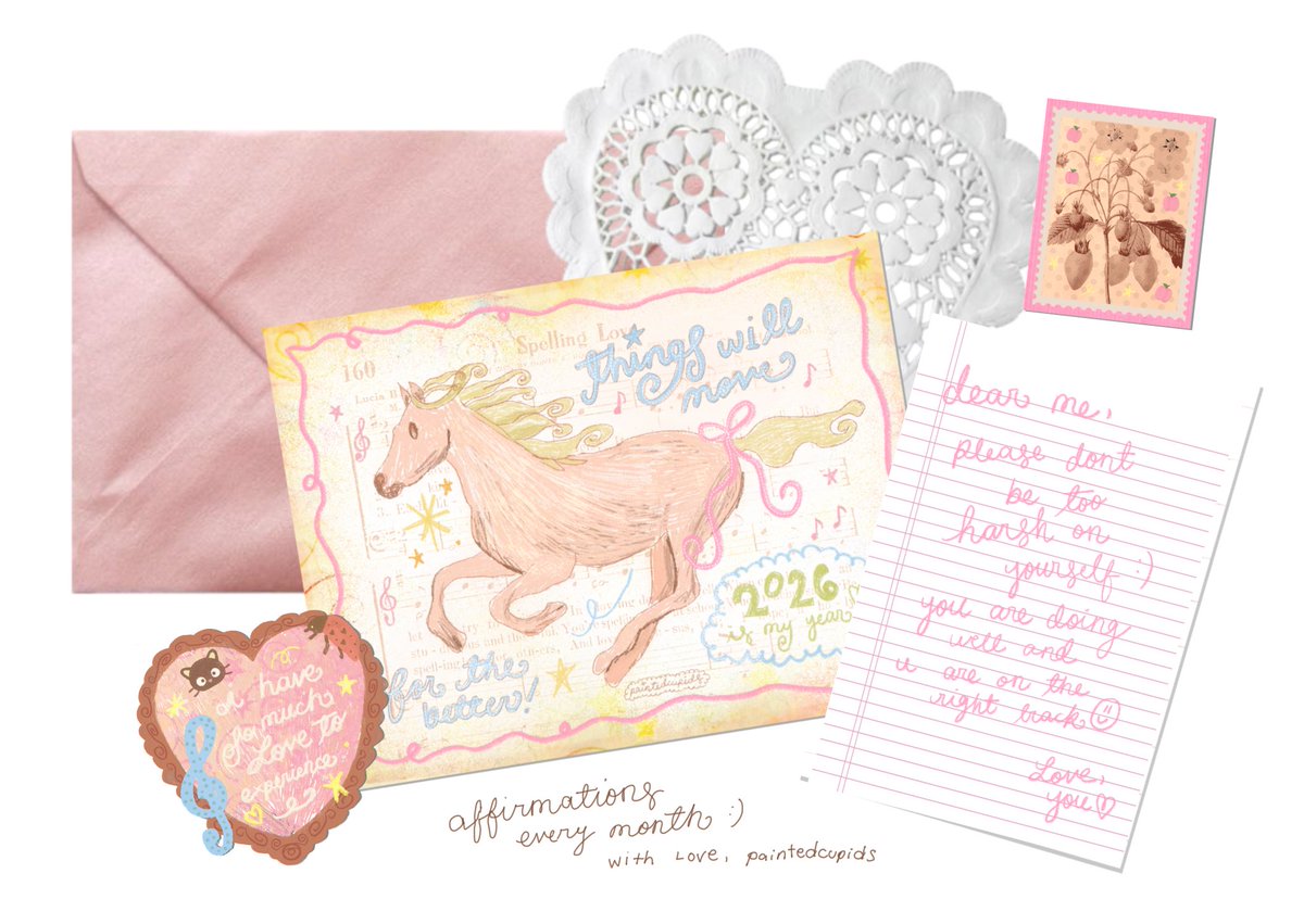 painted mailclub soon . . . : ) 
🌸✉️ affirmations every month 4 u 🙈