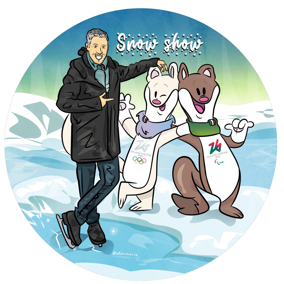 BlueBandit_16's tweet photo. 🦦 ⛷️ ❄️ 🧥 🏔️ ⛸️ 👬 🏞️
#GabrieleCorsi #MilanoCortina2026 #SnowShow #NottiOlimpiche #Olimpiadi2026 https://t.co/xqEq6tDIz3
