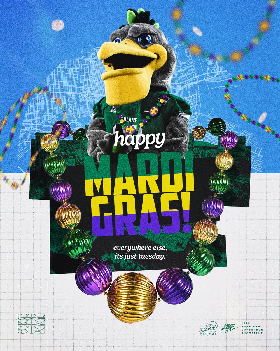 Only in New Orleans. Only at Tulane! 💜💚💛

#UptownFootball