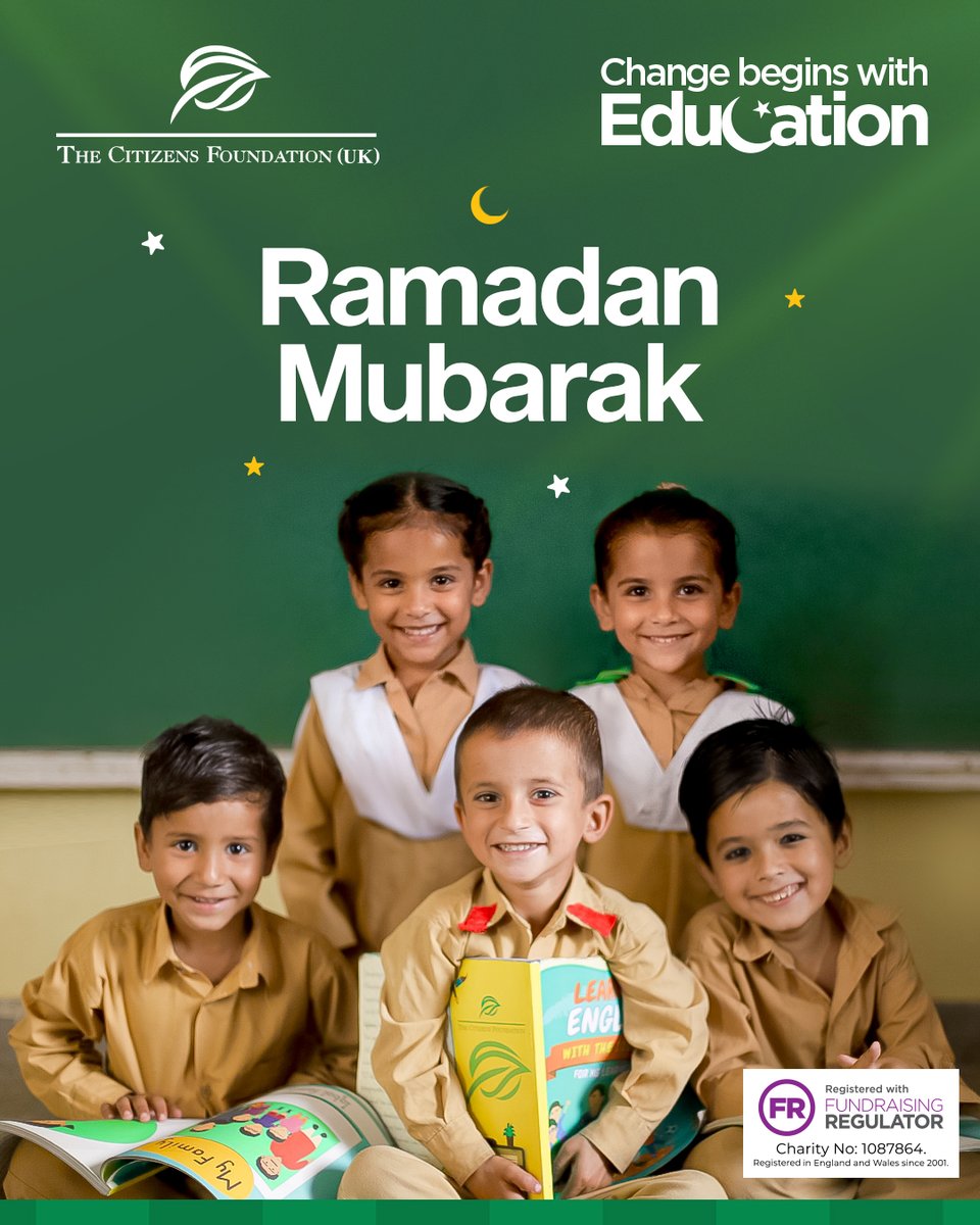 As the month of Ramadan begins, let's remind ourselves to share the gift of education. This Ramadan, your Zakat to TCF-UK can help underprivileged children in Pakistan rise beyond barriers. Give your Zakat to TCF-UK and create impact by transforming millions of lives in Pakistan