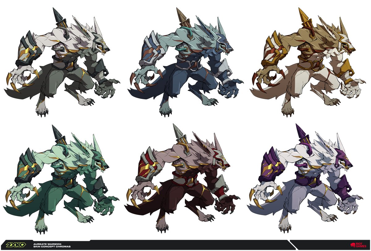 MIREN LO GENIAL QUE ESTAN LOS CONCEPT ART DE LAS SKINS DE WARWICK EN 2XKO ❤️❤️❤️❤️