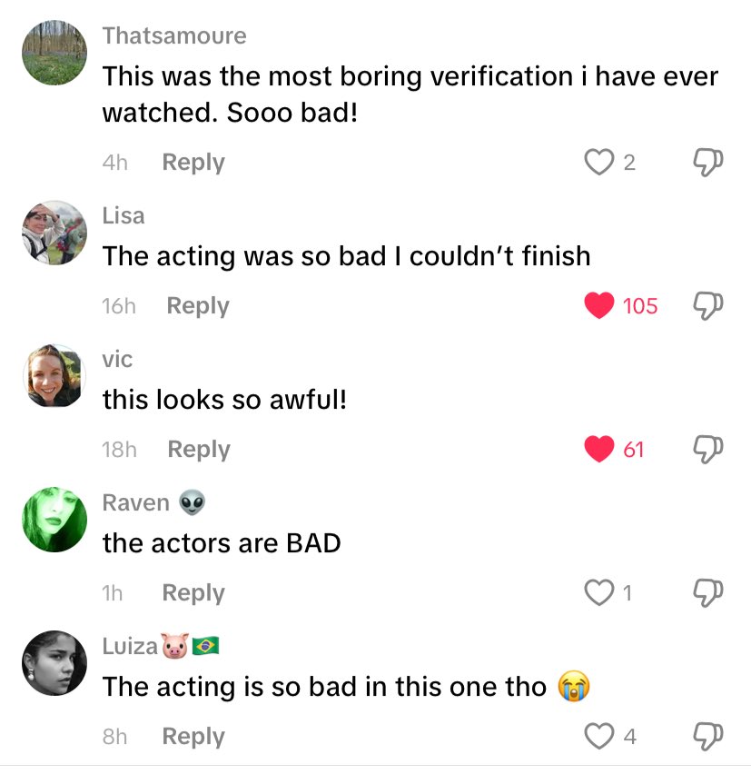 crying bc MUBI tried to be shady by posting a scene of the 2011 wuthering heights on tiktok and all they got is comments rightfully trashing the abysmal acting😭