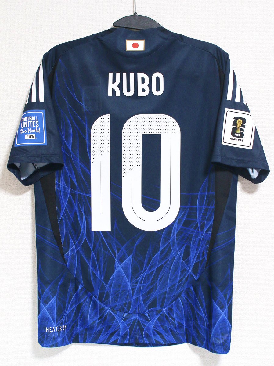 日本代表 2025 オーセンティック。久保選手が10番を背負ったW杯予選