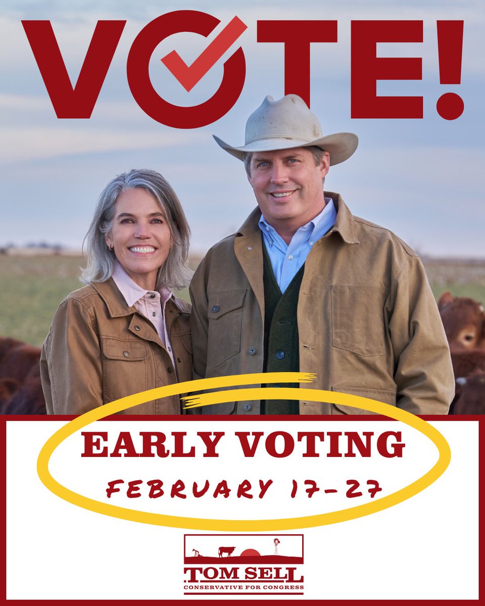 SellForTexas19's tweet image. Today’s the day! 

✔️Early voting is open NOW through February 27. 

✔️Primary Election Day is March 3.

If you haven’t yet, grab a friend and make a plan to make your voice heard!

#GetOutTheVote 🇺🇸