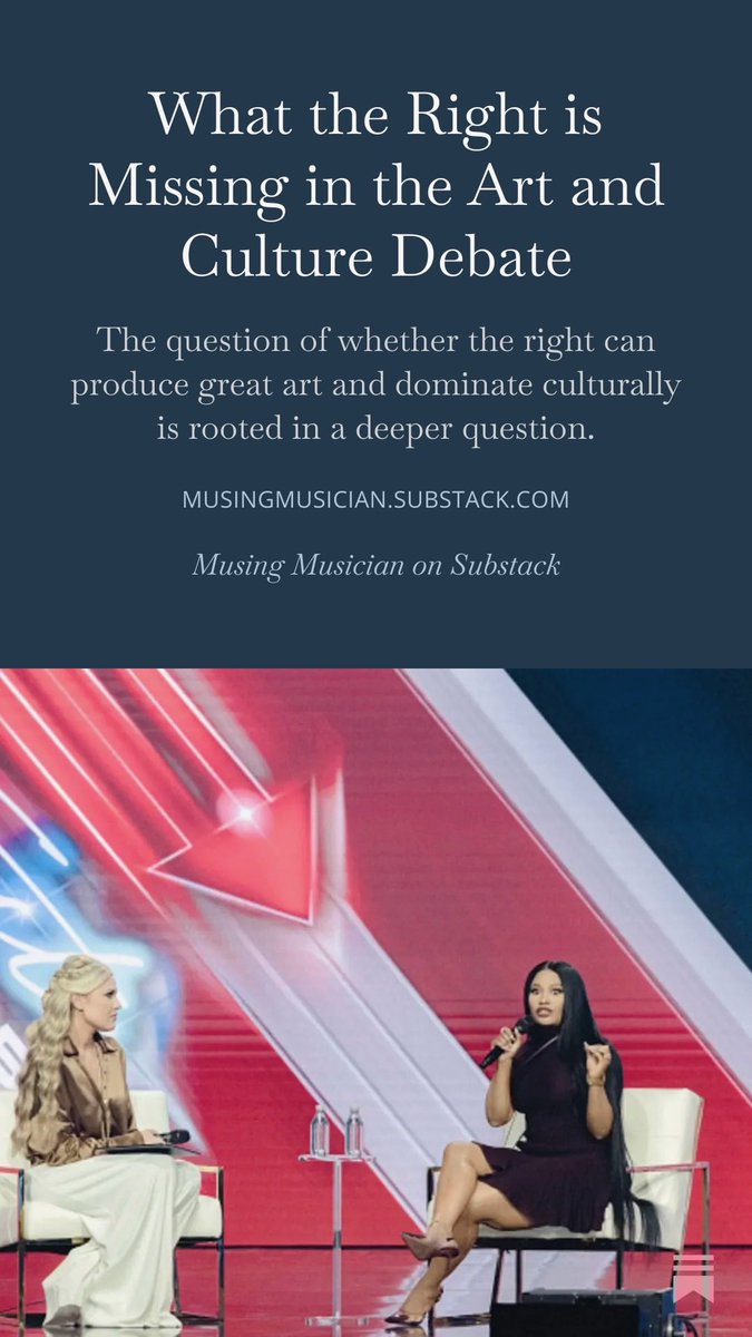 MusingMusicianX's tweet photo. The question of whether the right can produce great art and dominate culturally is rooted in a deeper question.
 https://t.co/Oq70BWm9o7 https://t.co/qGXMb7Dnq4