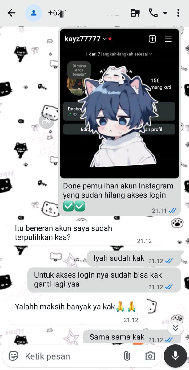 weavrying's tweet image. JASA pemulihan Akun &amp;amp; HAPUS AKUN 
Lacak lokasi, Hack 📲

FUL TESTIMONI ✅

~ Akun lupa password/ke hack 
~ Jasa sadap wa 
~ Jasa suspend / unsuspend akun 
~ Jasa hack &amp;amp; Pemulihan aku  

Tiktok, Gmail, Instagram, Twitter, Facebook,Telegram DLL 

Cek WhatsApp di Bio ☎️