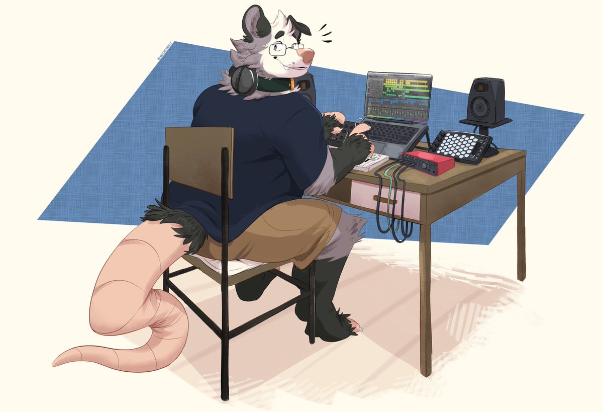 BennyCartoonist's tweet image. Coloured sketch commission for reilly on 💙 !! THANKIES💖🐐