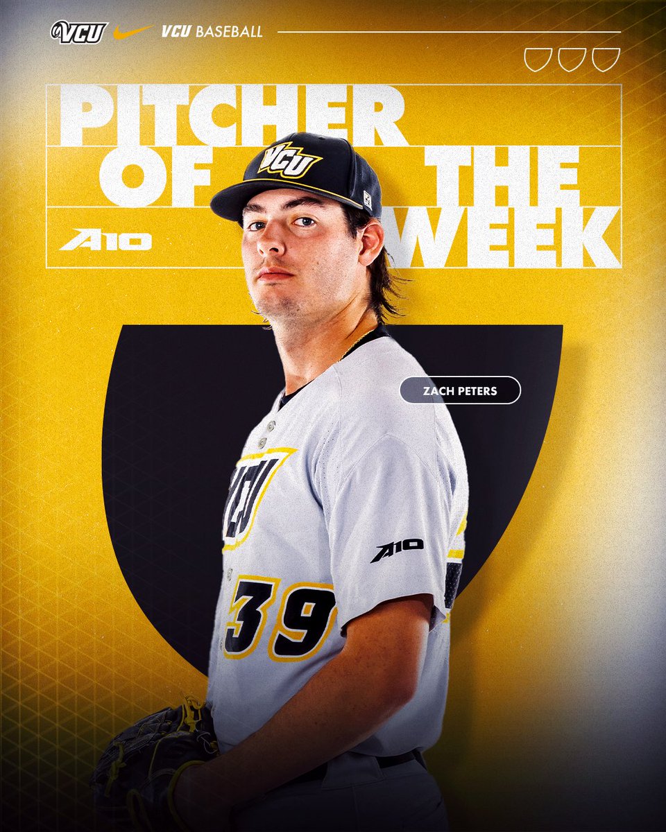 Your opening weekend Atlantic 10 co-Pitcher of the Week👏

<a href="/zpeters66/">Zach Peters</a>: W, 3.0 IP, 0 H, 0 R, 7 K

#LetsGoVCU