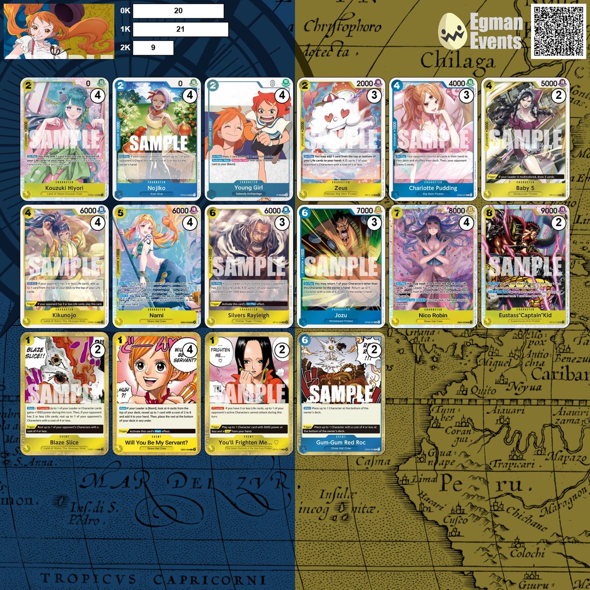 <a href="/XpolyTcg/">Xpoly TCG</a> <a href="/KDZMILLAN/">KDZ Millán</a> <a href="/KDZBaute/">KDZ Baute</a> <a href="/KDZJulioCPR/">KDZ | JulioCPR</a> <a href="/KDZErekon/">KDZ Erekon</a> <a href="/KDZMininekos/">KDZ | Mininekos</a> (ST29)
<a href="/KDZ_Aizzy/">𝙆𝘿𝙕 𝘼𝙄𝙕𝙕𝙔</a> (B Crocodile)
<a href="/Grande_Chipy/">Eduardo Sosa</a> (UR Ace)
<a href="/SilverOnePiece/">Silver OPTCG</a> (UY Nami)